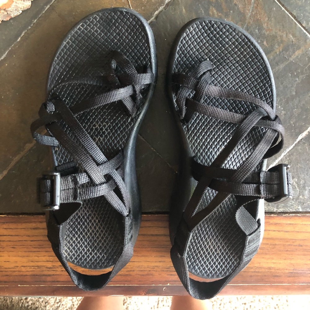 Black double strap Chacos